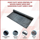 Heavy Duty Weed Control PP Woven Fabric Weed Mat Gardening Plant 1.83m x 30m-3