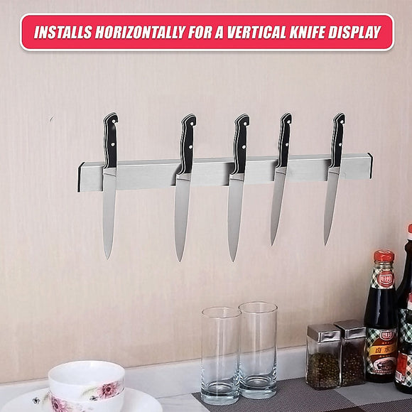 41cm Strong Magnetic Wall Mounted Kitchen Knife Magnet Bar Holder Display Rack Strip