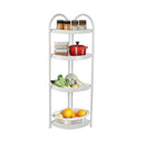 4 Tier Shower Corner Shelf White Freestanding Bathroom Storage Rack Bath Caddy Organiser-10