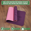 8mm TPE Yoga Mat Exercise Fitness Gym Pilates Non Slip Dual Layer-9