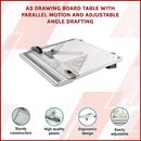 A3 Drawing Board Table with Parallel Motion and Adjustable Angle Drafting-2