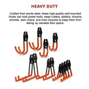 12-Pack Wall Mount Garage Hooks Tool Storage Workshop Organiser Heavy Duty Steel-11