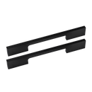 5 x 128mm Kitchen Handle Cabinet Cupboard Door Drawer Handles square Black furniture pulls-5
