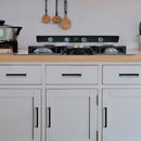 5 x 128mm Kitchen Handle Cabinet Cupboard Door Drawer Handles square Black furniture pulls-6