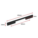 5 x 160mm Kitchen Handle Cabinet Cupboard Door Drawer Handles square Black furniture pulls-11