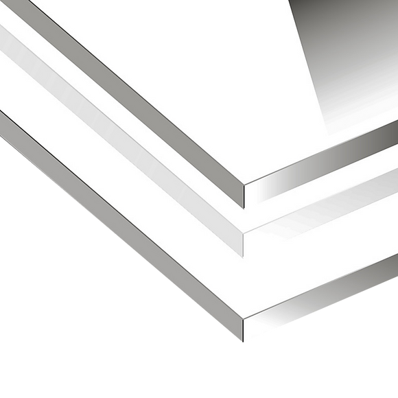 Toughened 60cm x 75cm White Glass Kitchen Splashback