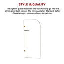 700 x 1450mm Frameless Bath Panel 10mm Glass Shower Screen By Della Francesca-6