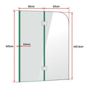 1200 x 1450mm Frameless Bath Panel 10mm Glass Shower Screen By Della Francesca-8