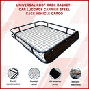 Universal Roof Rack Basket - Car Luggage Carrier Steel Cage Vehicle Cargo-3