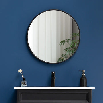 70cm Round Wall Mirror Bathroom Makeup Mirror by Della Francesca - 0