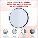 90cm Round Wall Mirror Bathroom Makeup Mirror by Della Francesca-3