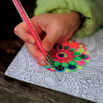 Glitter Gel Pens (100 pack) with 2.5X More Ink - Craft, Kids & Adult Colouring - 0