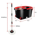 Spin Rotating Mop and Bucket Set with Wheels and 4 Microfibre Mop Heads-13