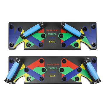 9 in 1 Push Up Board Yoga Bands Fitness Workout Train Gym Exercise Pushup Stand