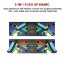 9 in 1 Push Up Board Yoga Bands Fitness Workout Train Gym Exercise Pushup Stand-11