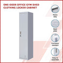 One-Door Office Gym Shed Clothing Locker Cabinet-3