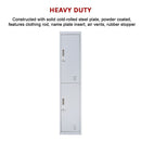 2-Door Vertical Locker for Office Gym Shed School Home Storage-8