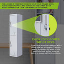 2-Door Vertical Locker for Office Gym Shed School Home Storage-9