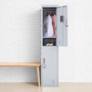 2-Door Vertical Locker for Office Gym Shed School Home Storage-14