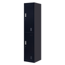 2-Door Vertical Locker for Office Gym Shed School Home Storage-1