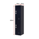 2-Door Vertical Locker for Office Gym Shed School Home Storage-9