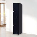 2-Door Vertical Locker for Office Gym Shed School Home Storage-2