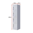 4-Door Vertical Locker for Office Gym Shed School Home Storage-9