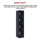 4-Door Vertical Locker for Office Gym Shed School Home Storage-8
