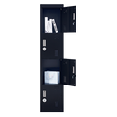 4-Door Vertical Locker for Office Gym Shed School Home Storage-8