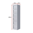 6-Door Locker for Office Gym Shed School Home Storage-9