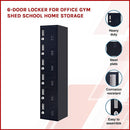 6-Door Locker for Office Gym Shed School Home Storage-3