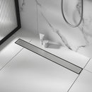 1000mm Tile Insert Bathroom Shower Stainless Steel Grate Drain w/Centre outlet Floor Waste-3