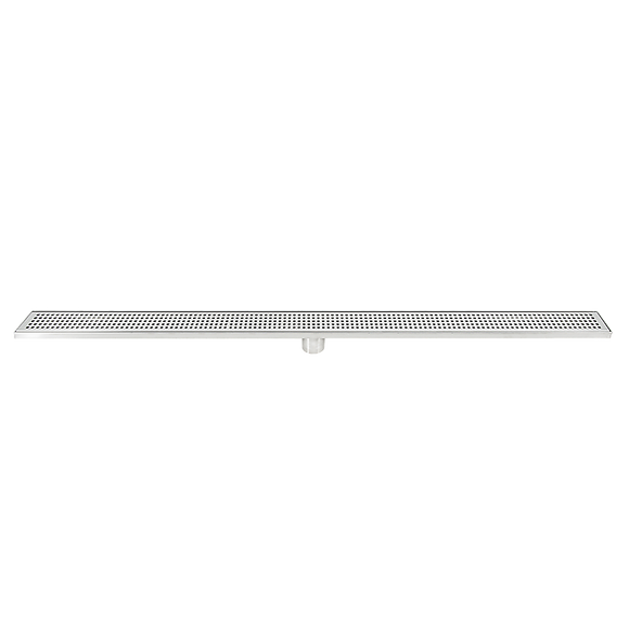 1200mm Bathroom Shower Stainless Steel Grate Drain w/Centre outlet Floor Waste Square Pattern