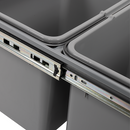 2x 15L Pull Out Trash Bin Dual Kitchen Garbage Waste Basket Cabinet Bin-4