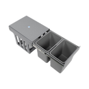 2x 15L Pull Out Trash Bin Dual Kitchen Garbage Waste Basket Cabinet Bin-7