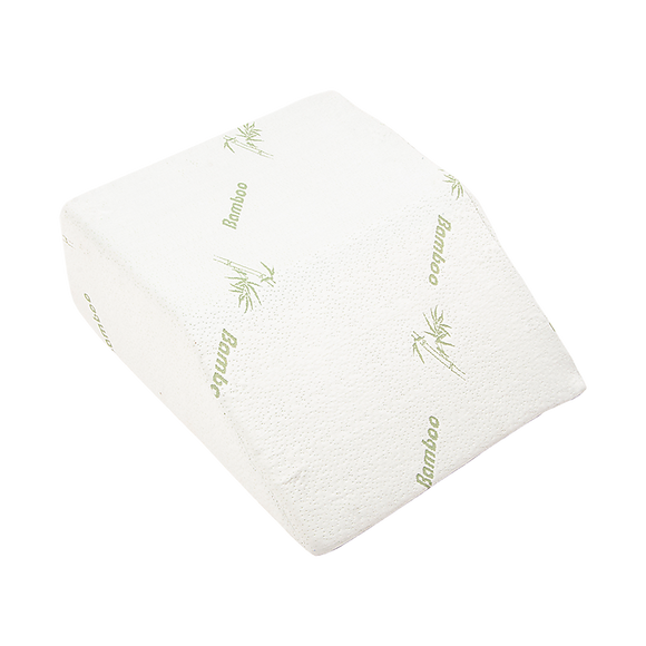 Cool Gel Memory Foam Wedge Pillow with Bamboo Cover for Bed & Lounge Comfort