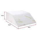 Cool Gel Memory Foam Wedge Pillow with Bamboo Cover for Bed & Lounge Comfort-8