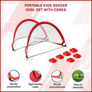 Portable Kids Soccer Goal Set with Cones-3