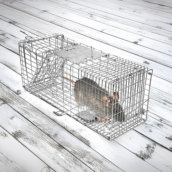 Trap Humane Possum Cage Live Animal Safe Catch Rabbit Cat Hare Fox Bird