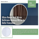 90cm Round Wall Mirror Bathroom Makeup Mirror by Della Francesca-14