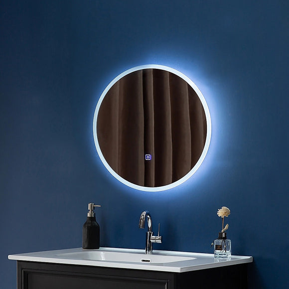 80cm LED Wall Mirror Bathroom Mirrors Light Decor Round