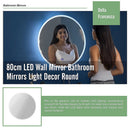80cm LED Wall Mirror Bathroom Mirrors Light Decor Round-7