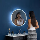 90cm LED Wall Mirror Bathroom Mirrors Light Decor Round-2