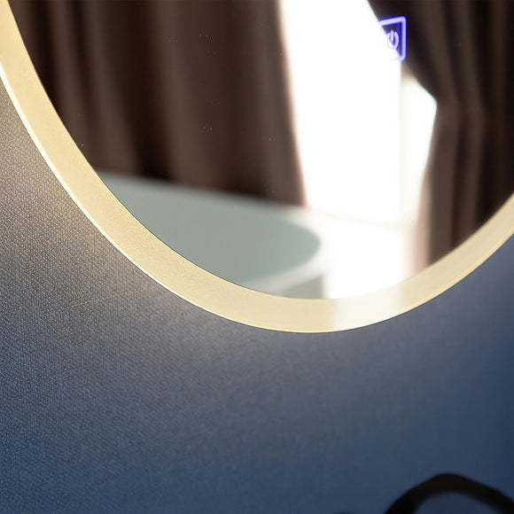 90cm LED Wall Mirror Bathroom Mirrors Light Decor Round