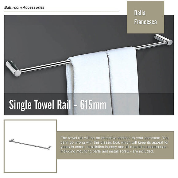 Single Towel Rail - 615mm