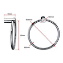 Classic Chrome Towel Bar Rail Ring Bathroom-12