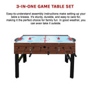 4FT 3-in-1 Games Foosball Soccer Hockey Pool Table-13