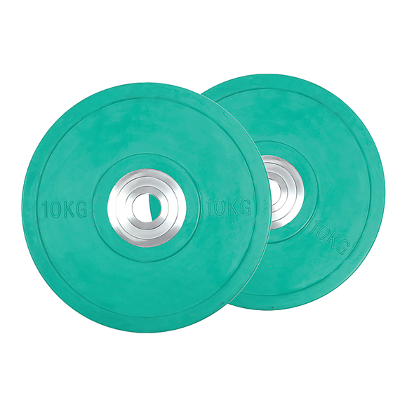 Set of 2 x 10KG PRO Olympic Rubber Bumper Weight Plate