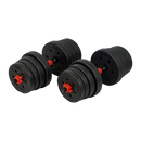 30kg Adjustable Rubber Dumbbell Set Barbell Home GYM Exercise Weights-1