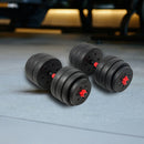 40kg Adjustable Rubber Dumbbell Set Barbell Home GYM Exercise Weights-6